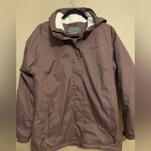 Regatta Hydrafort Hood Waterproof Brown Insulated Jacket Fleece lined Size Small